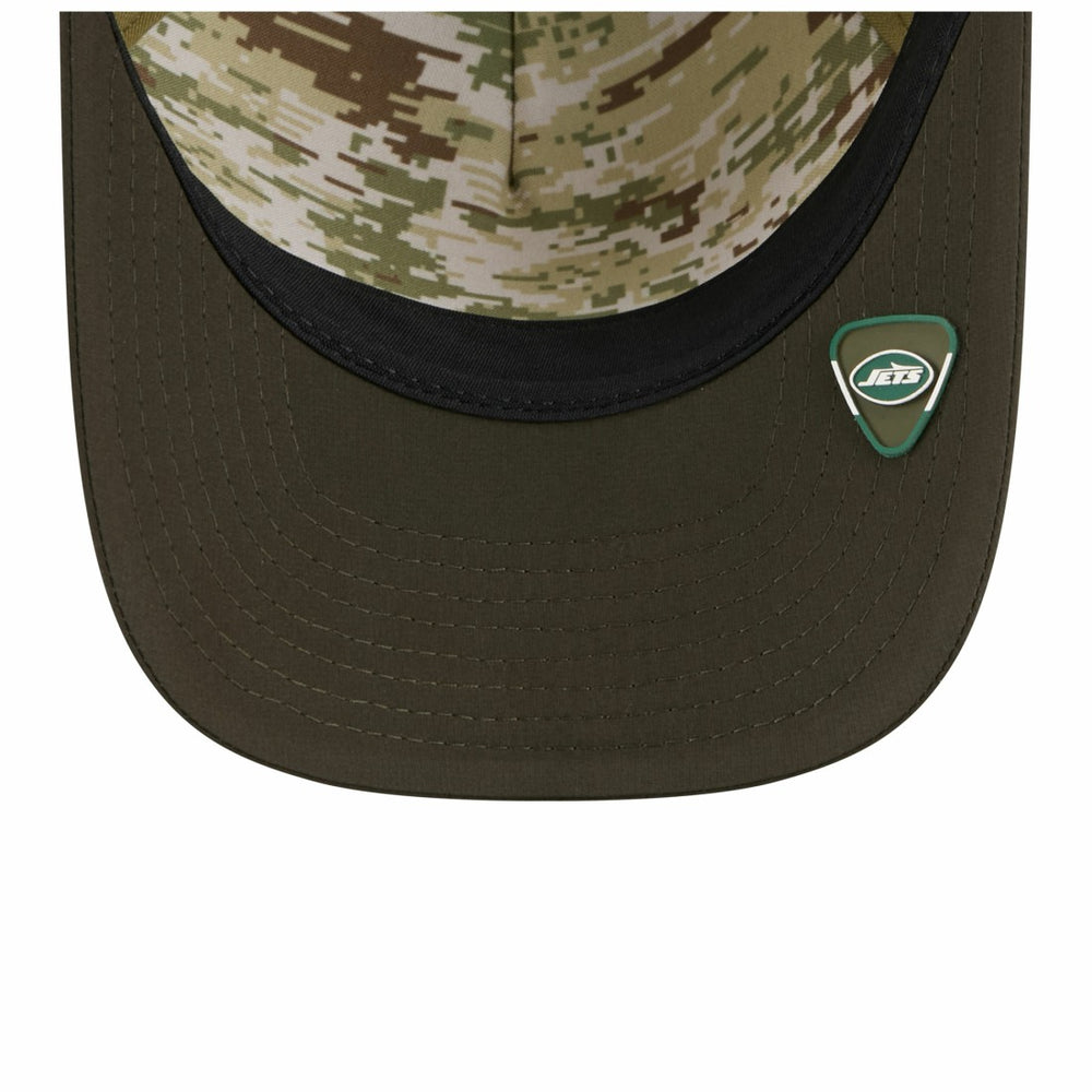 New York Jets New Era 2025 Salute to Service 9FORTY A-Frame M-Crown Adjustable Hat Green - NFL