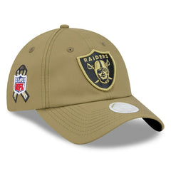 Las Vegas Raiders New Era Women's 2025 Salute to Service Pony Tail Adjustable Hat Green - NFL