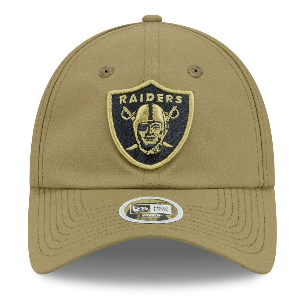 Las Vegas Raiders New Era Women's 2025 Salute to Service Pony Tail Adjustable Hat Green - NFL