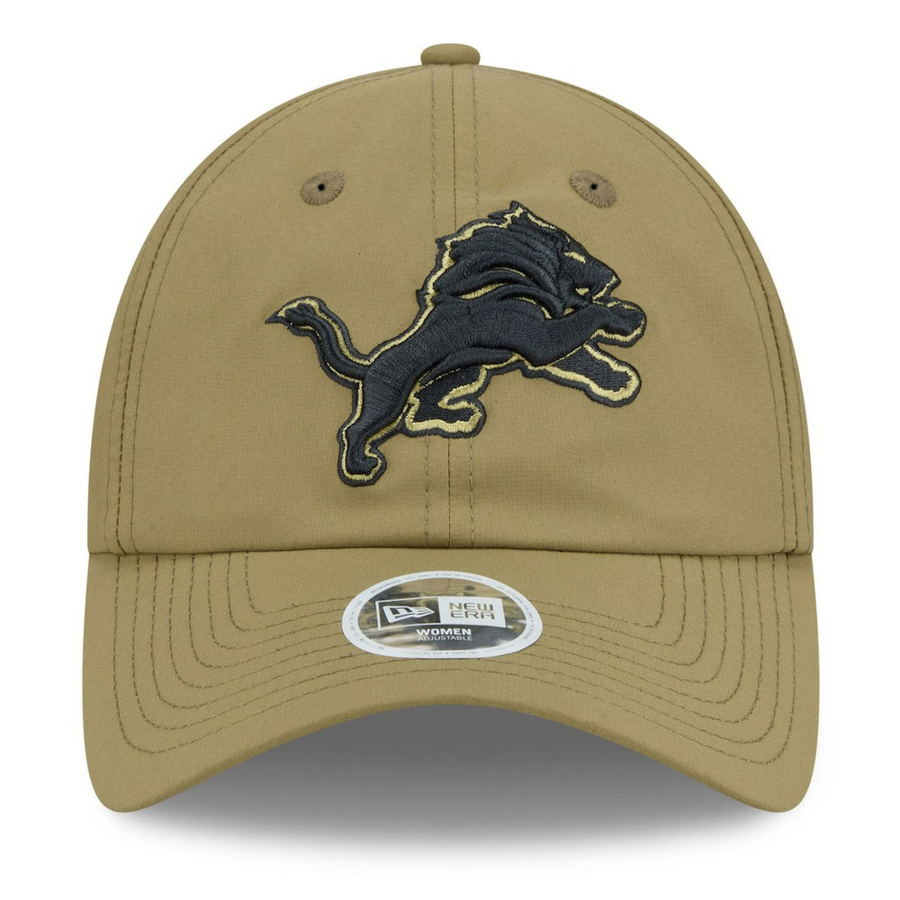 Detroit Lions New Era Women's 2025 Salute to Service Pony Tail Adjustable Hat Green - NFL