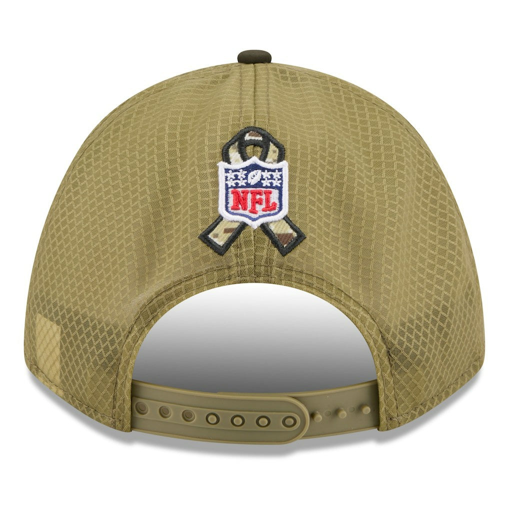 Kansas City Chiefs New Era Youth 2025 Salute to Service 9FORTY A-Frame Adjustable Hat Green/Dark Green - NFL