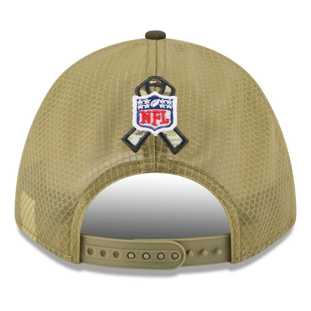 Miami Dolphins New Era Youth 2025 Salute to Service 9FORTY A-Frame Adjustable Hat Green/Dark Green - NFL