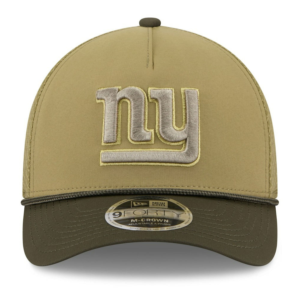 New York Giants New Era Youth 2025 Salute to Service 9FORTY A-Frame Adjustable Hat Green/Dark Green - NFL
