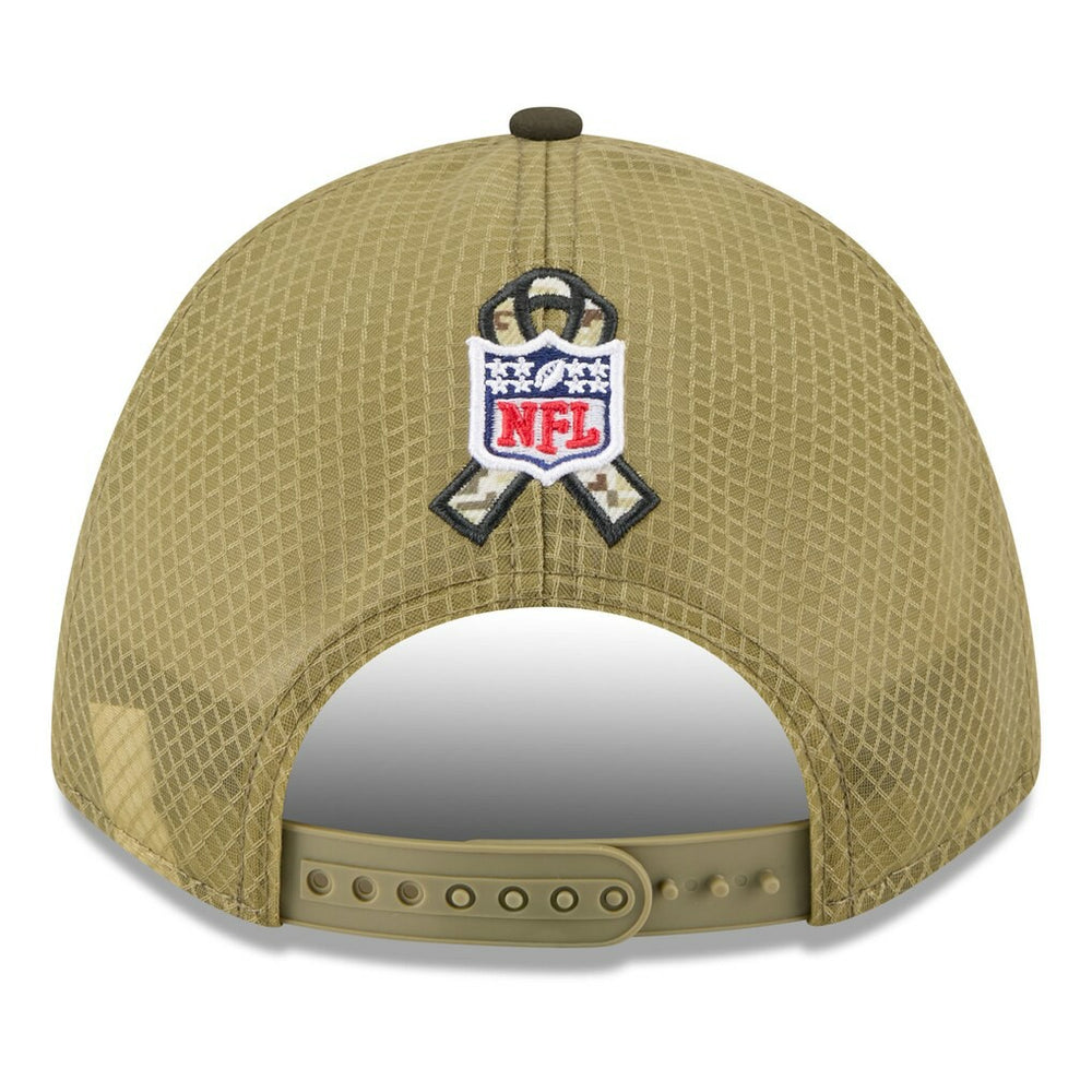 Baltimore Ravens New Era Youth 2025 Salute to Service 9FORTY A-Frame Adjustable Hat Green/Dark Green - NFL
