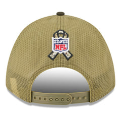 Baltimore Ravens New Era Youth 2025 Salute to Service 9FORTY A-Frame Adjustable Hat Green/Dark Green - NFL