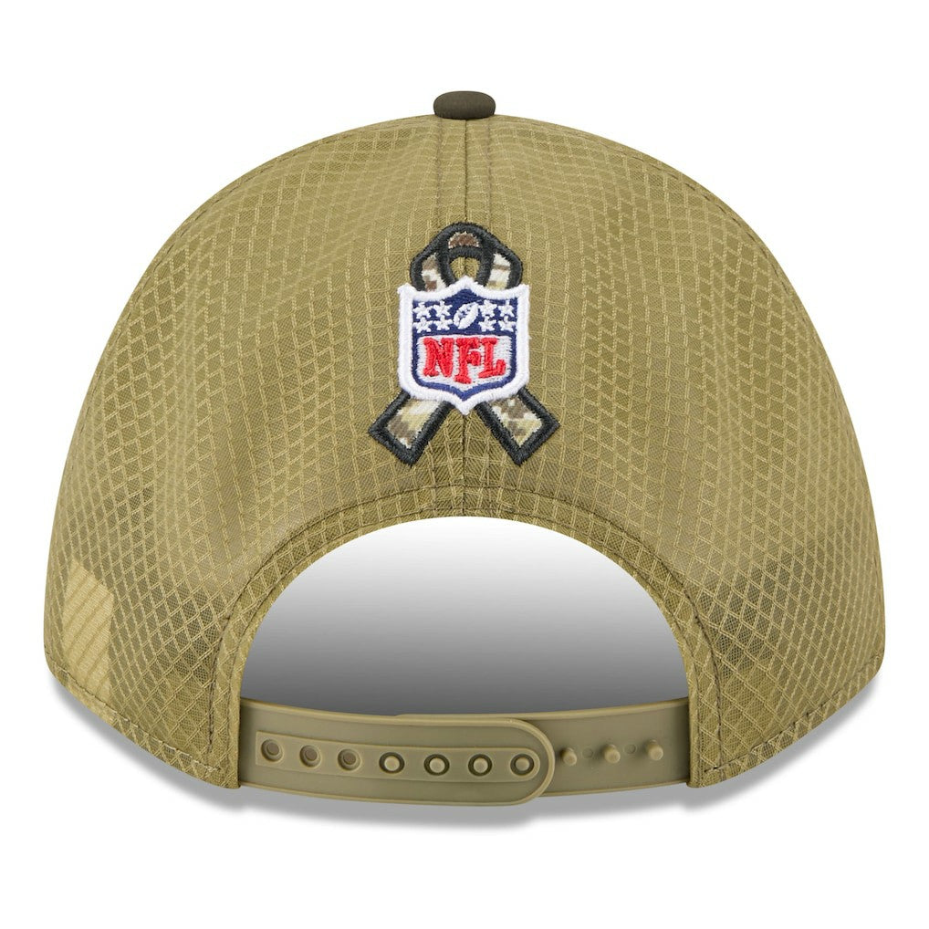 Detroit Lions New Era Youth 2025 Salute to Service 9FORTY A-Frame Adjustable Hat Green/Dark Green - NFL