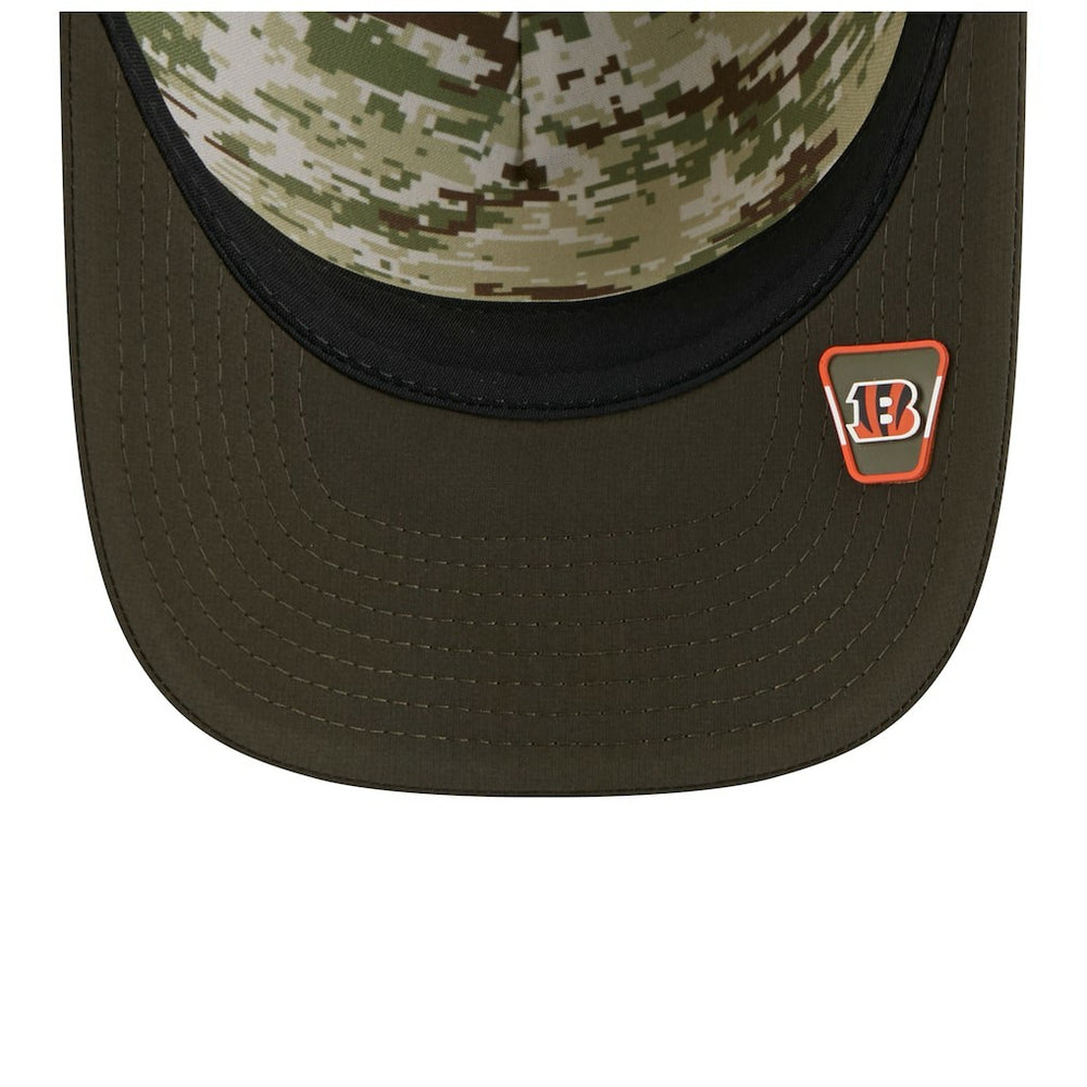 Cincinnati Bengals New Era Youth 2025 Salute to Service 9FORTY A-Frame Adjustable Hat Green/Dark Green - NFL