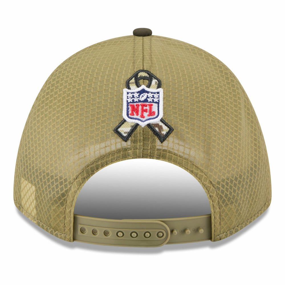 Houston Texans New Era Youth 2025 Salute to Service 9FORTY A-Frame Adjustable Hat Green/Dark Green - NFL