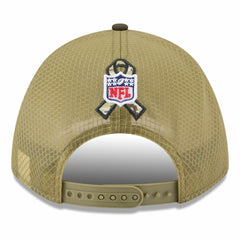 Houston Texans New Era Youth 2025 Salute to Service 9FORTY A-Frame Adjustable Hat Green/Dark Green - NFL