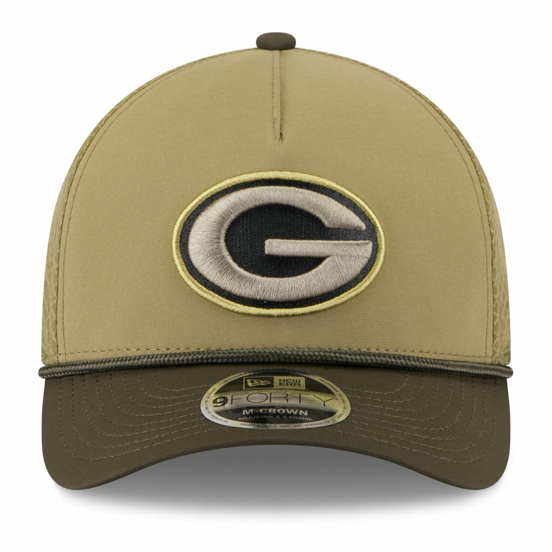 Green Bay Packers New Era Youth 2025 Salute to Service 9FORTY A-Frame Adjustable Hat Green/Dark Green - NFL