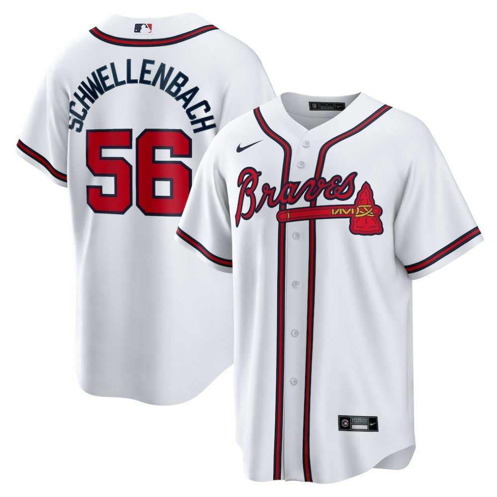 Spencer Schwellenbach Atlanta Braves Nike Home Replica Jersey for sale