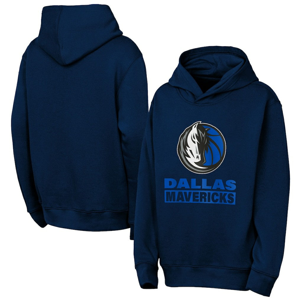 NBA - Dallas Mavericks Outerstuff Youth Back To The Basics Hoodie - Navy