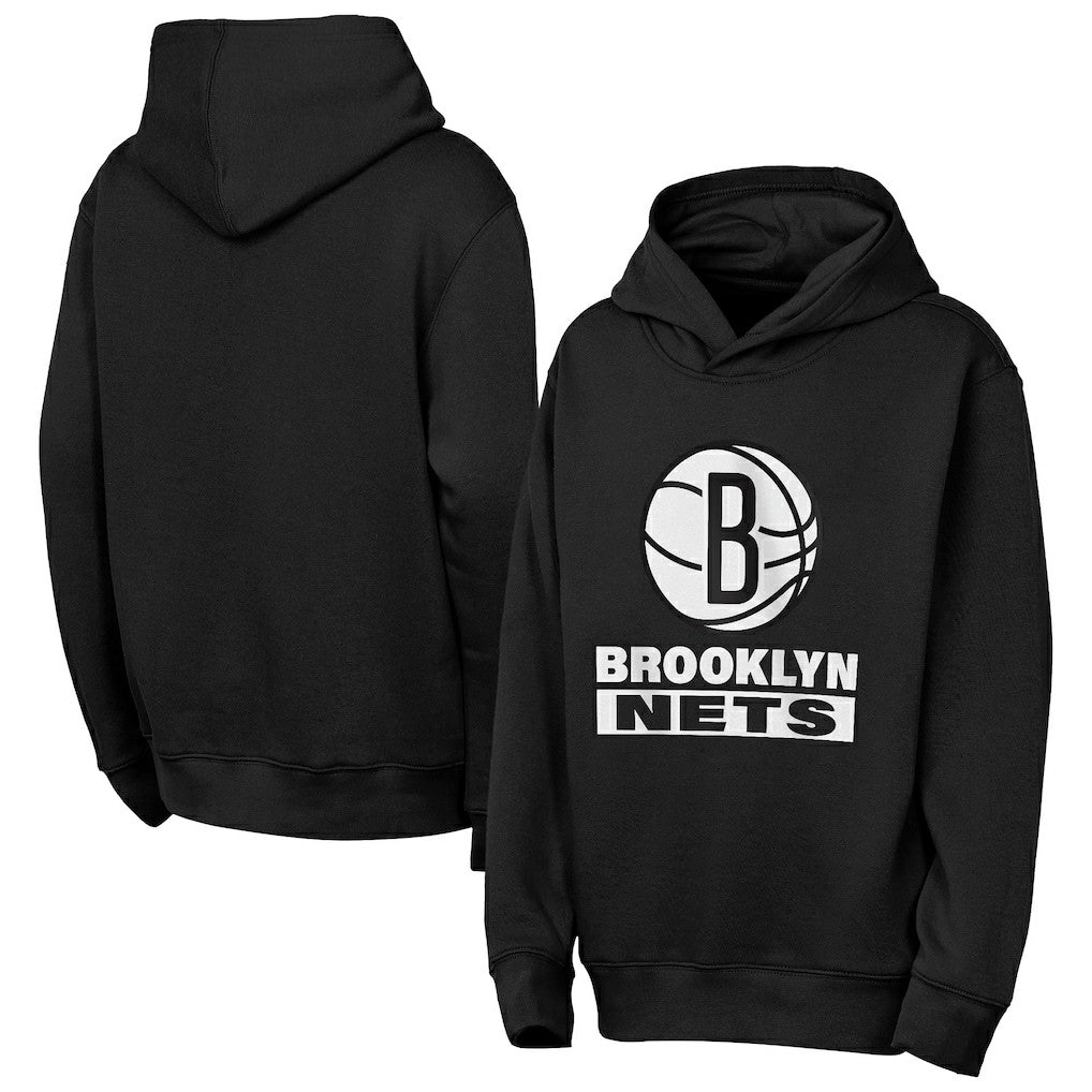 NBA - Brooklyn Nets Outerstuff Youth Back To The Basics Hoodie - Black