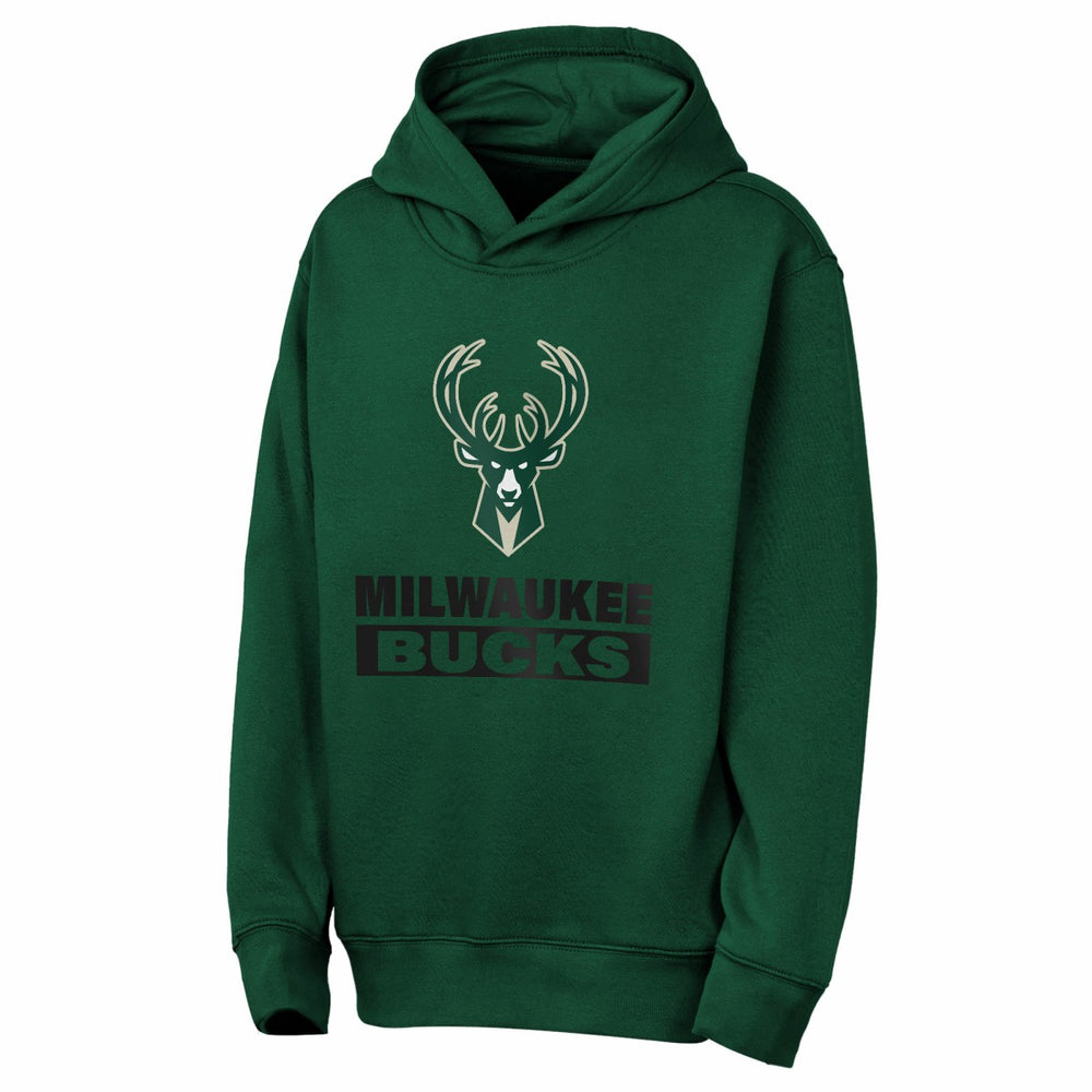 NBA - Milwaukee Bucks Outerstuff Youth Back To The Basics Hoodie - Hunter Green