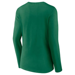 Philadelphia Eagles Women's Super Bowl LIX Champions Retro Logo Long Sleeve V-Neck T-Shirt Kelly Green - Fanatics