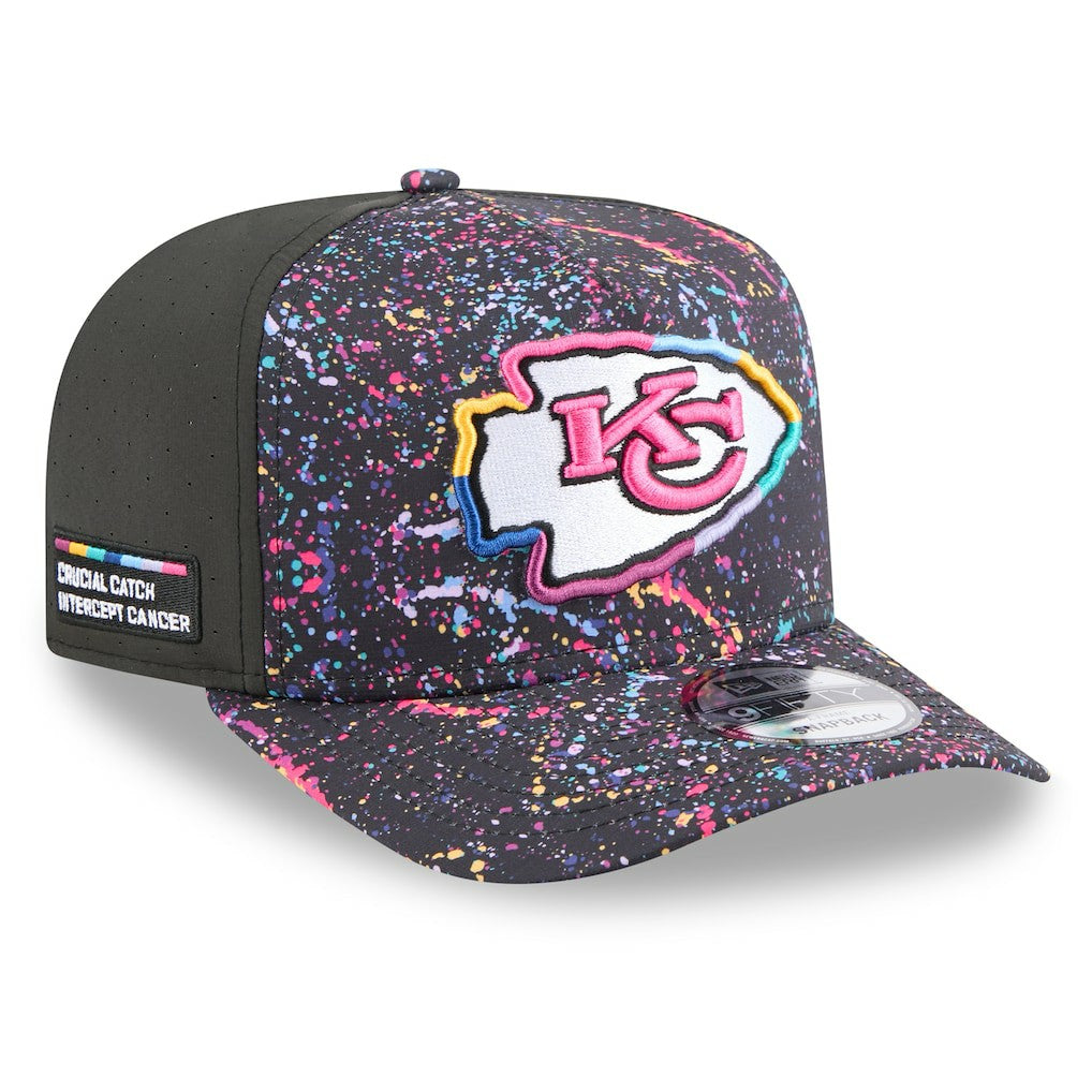Kansas City Chiefs New Era 2025 NFL Crucial Catch A-Frame 9FIFTY Snapback Hat Black - NFL