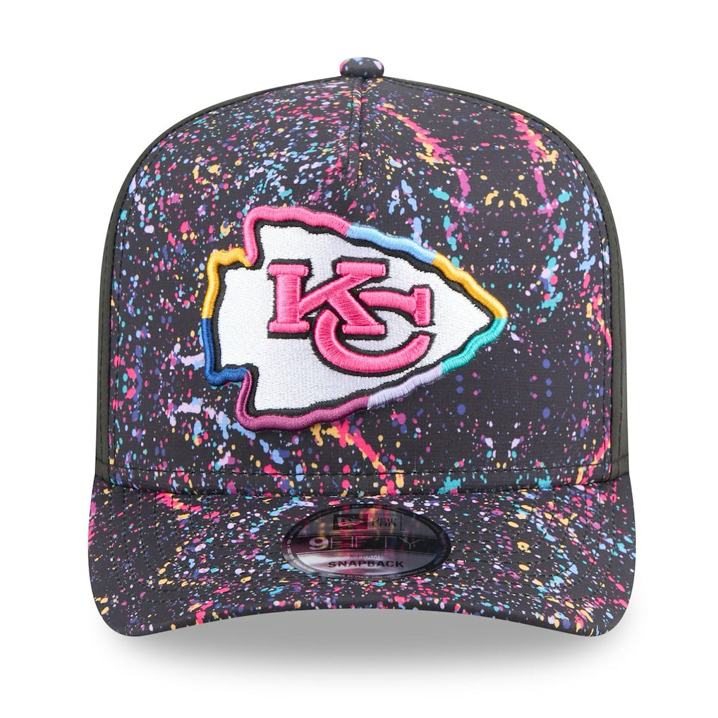Kansas City Chiefs New Era 2025 NFL Crucial Catch A-Frame 9FIFTY Snapback Hat Black - NFL