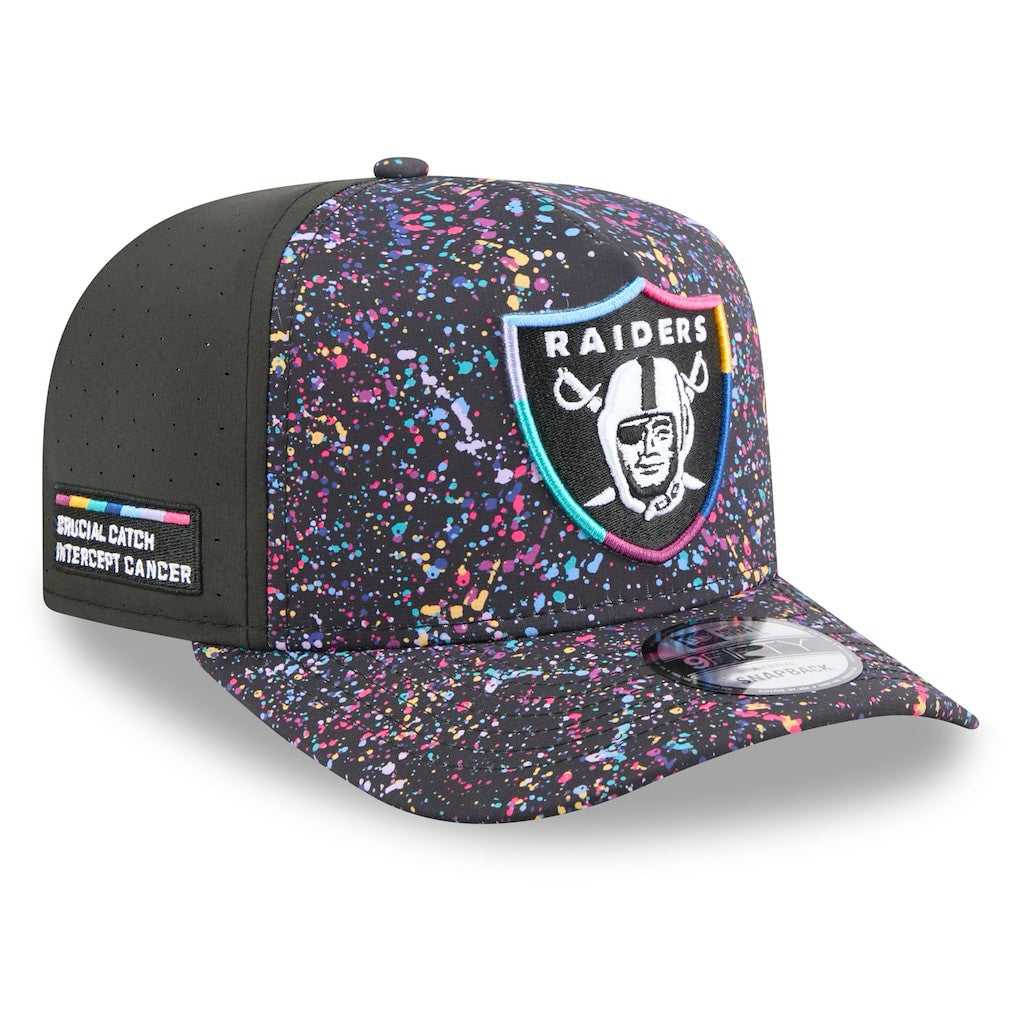 Las Vegas Raiders New Era 2025 NFL Crucial Catch A-Frame 9FIFTY Snapback Hat Black - NFL