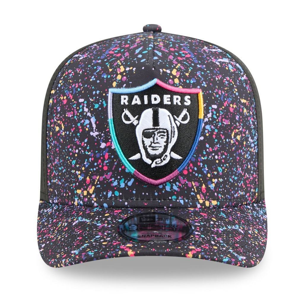 Las Vegas Raiders New Era 2025 NFL Crucial Catch A-Frame 9FIFTY Snapback Hat Black - NFL