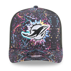 Miami Dolphins New Era 2025 NFL Crucial Catch A-Frame 9FIFTY Snapback Hat Black - NFL