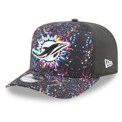 Miami Dolphins New Era 2025 NFL Crucial Catch A-Frame 9FIFTY Snapback Hat Black - NFL