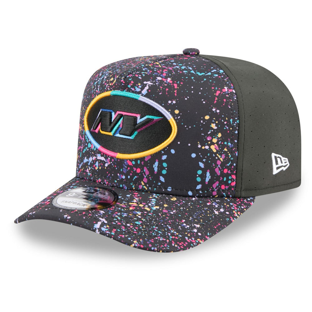 New York Jets New Era 2025 NFL Crucial Catch A-Frame 9FIFTY Snapback Hat Black - NFL