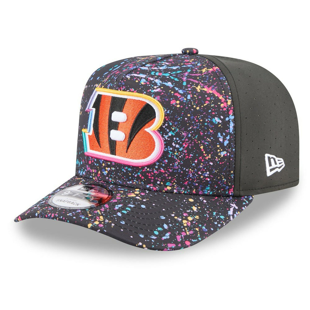 Cincinnati Bengals New Era 2025 NFL Crucial Catch A-Frame 9FIFTY Snapback Hat Black - NFL