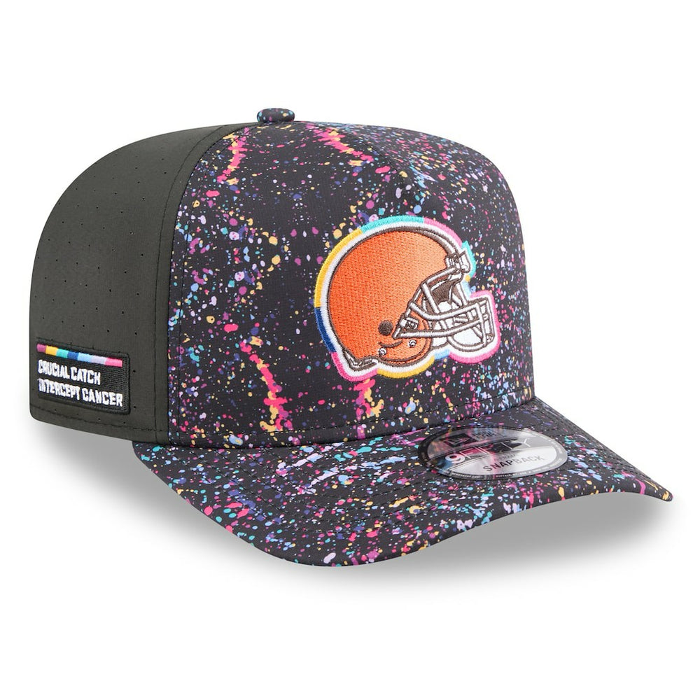 Cleveland Browns New Era 2025 NFL Crucial Catch A-Frame 9FIFTY Snapback Hat Black - NFL