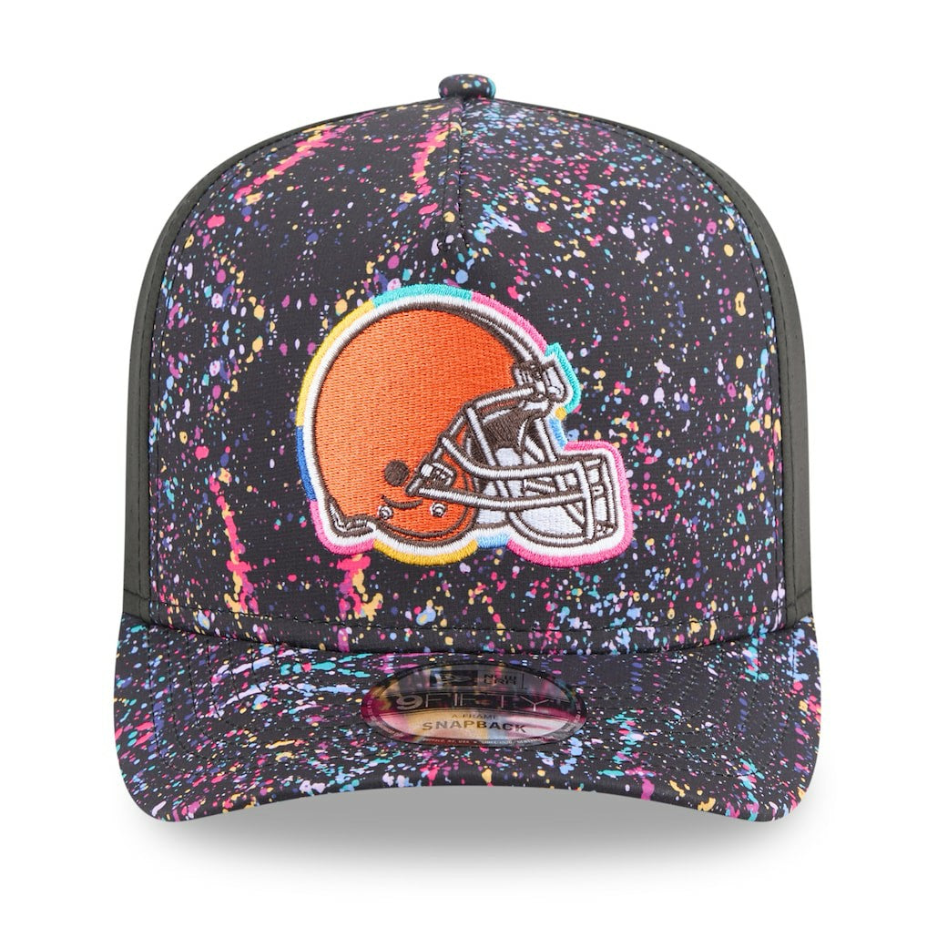 Cleveland Browns New Era 2025 NFL Crucial Catch A-Frame 9FIFTY Snapback Hat Black - NFL