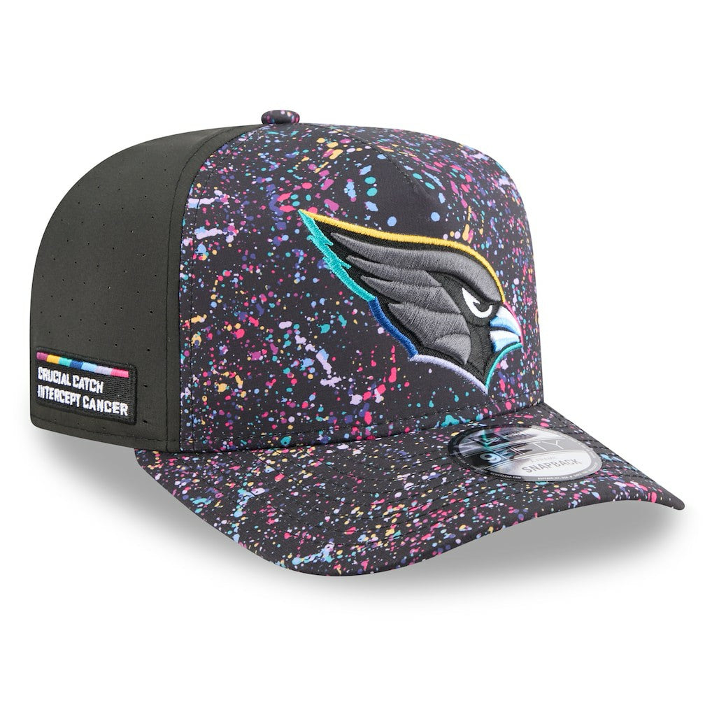 Arizona Cardinals New Era 2025 NFL Crucial Catch A-Frame 9FIFTY Snapback Hat Black - NFL