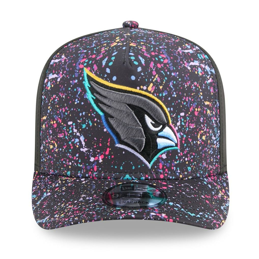 Arizona Cardinals New Era 2025 NFL Crucial Catch A-Frame 9FIFTY Snapback Hat Black - NFL