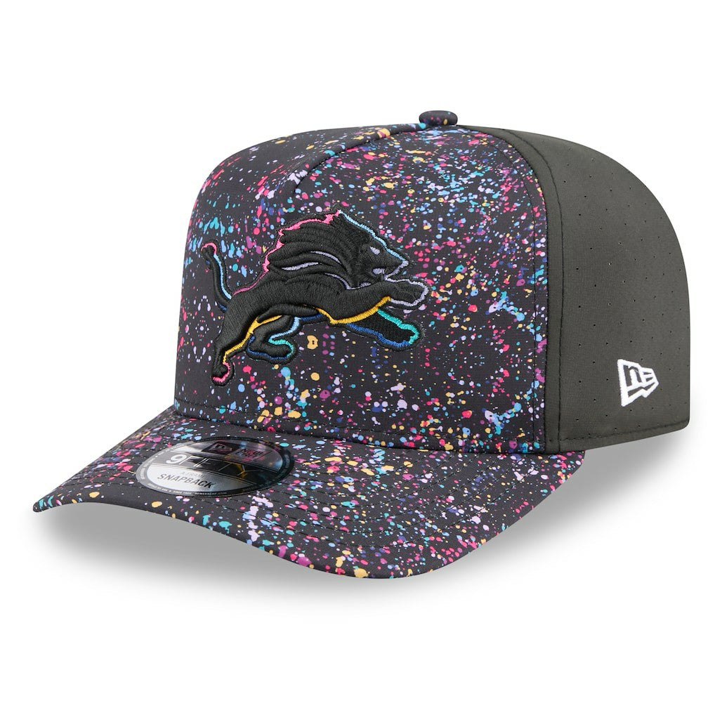 Detroit Lions New Era 2025 NFL Crucial Catch A-Frame 9FIFTY Snapback Hat Black - NFL