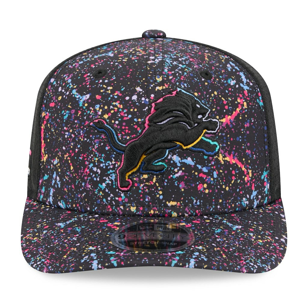 Detroit Lions New Era 2025 NFL Crucial Catch 9SEVENTY Adjustable Hat Black - NFL