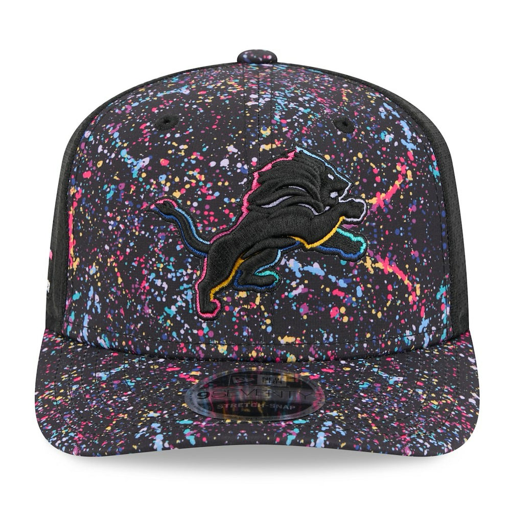 Detroit Lions New Era 2025 NFL Crucial Catch 9SEVENTY Adjustable Hat Black - NFL