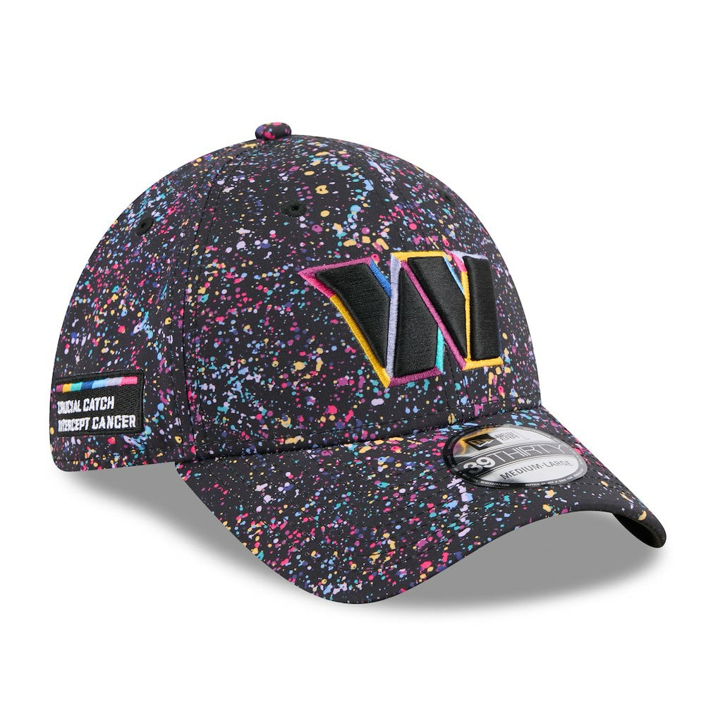 Washington Commanders New Era 2025 NFL Crucial Catch 39THIRTY Flex Hat Black - NFL