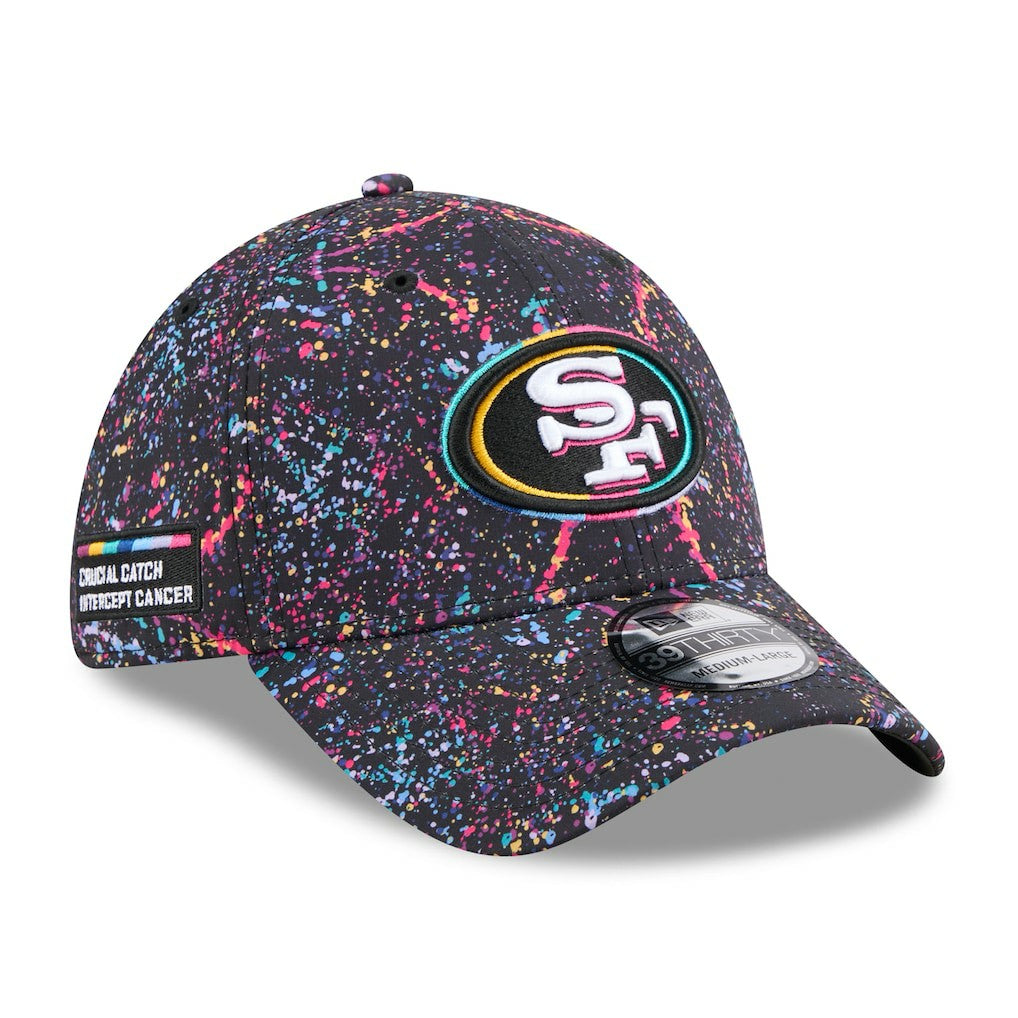 San Francisco 49ers New Era 2025 NFL Crucial Catch 39THIRTY Flex Hat Black - NFL