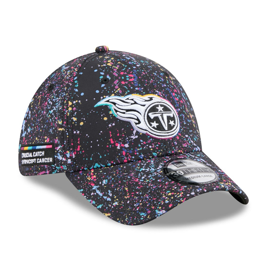 Tennessee Titans New Era 2025 NFL Crucial Catch 39THIRTY Flex Hat Black - NFL