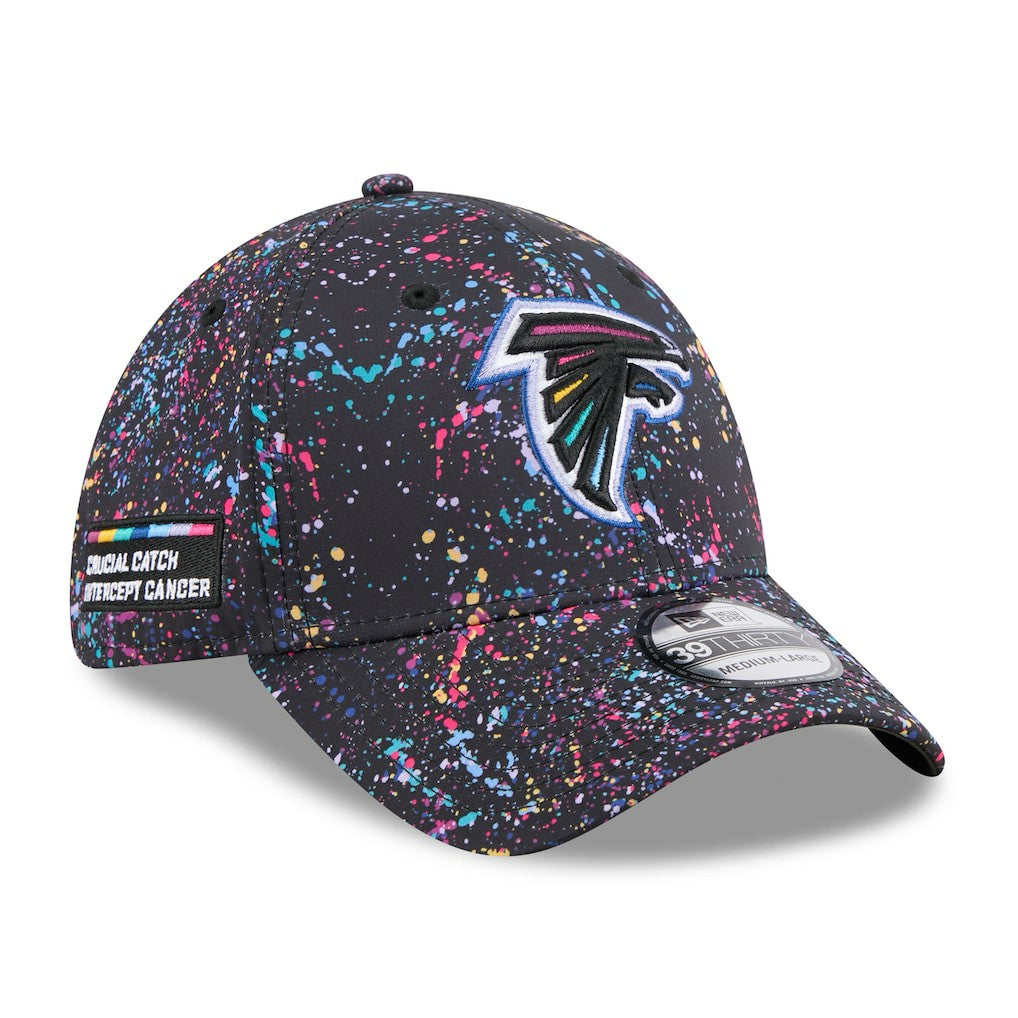 Atlanta Falcons New Era 2025 NFL Crucial Catch 39THIRTY Flex Hat Black - NFL