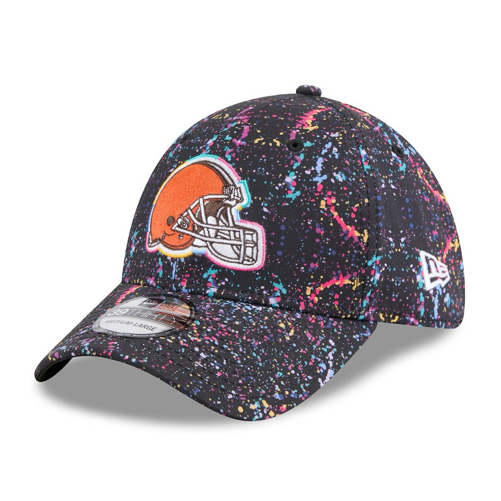 Cleveland Browns New Era 2025 NFL Crucial Catch 39THIRTY Flex Hat Black - NFL