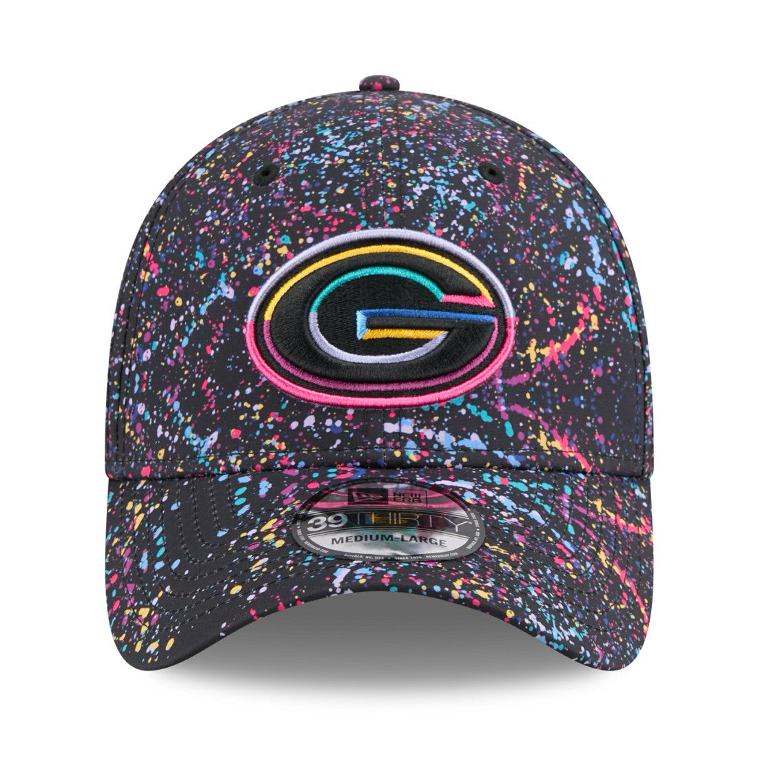 Green Bay Packers New Era 2025 NFL Crucial Catch 39THIRTY Flex Hat Black - NFL
