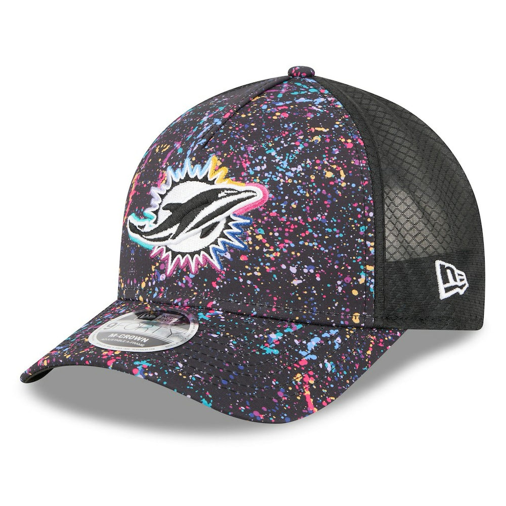 Miami Dolphins New Era 2025 NFL Crucial Catch 9FORTY Adjustable Hat Black - NFL