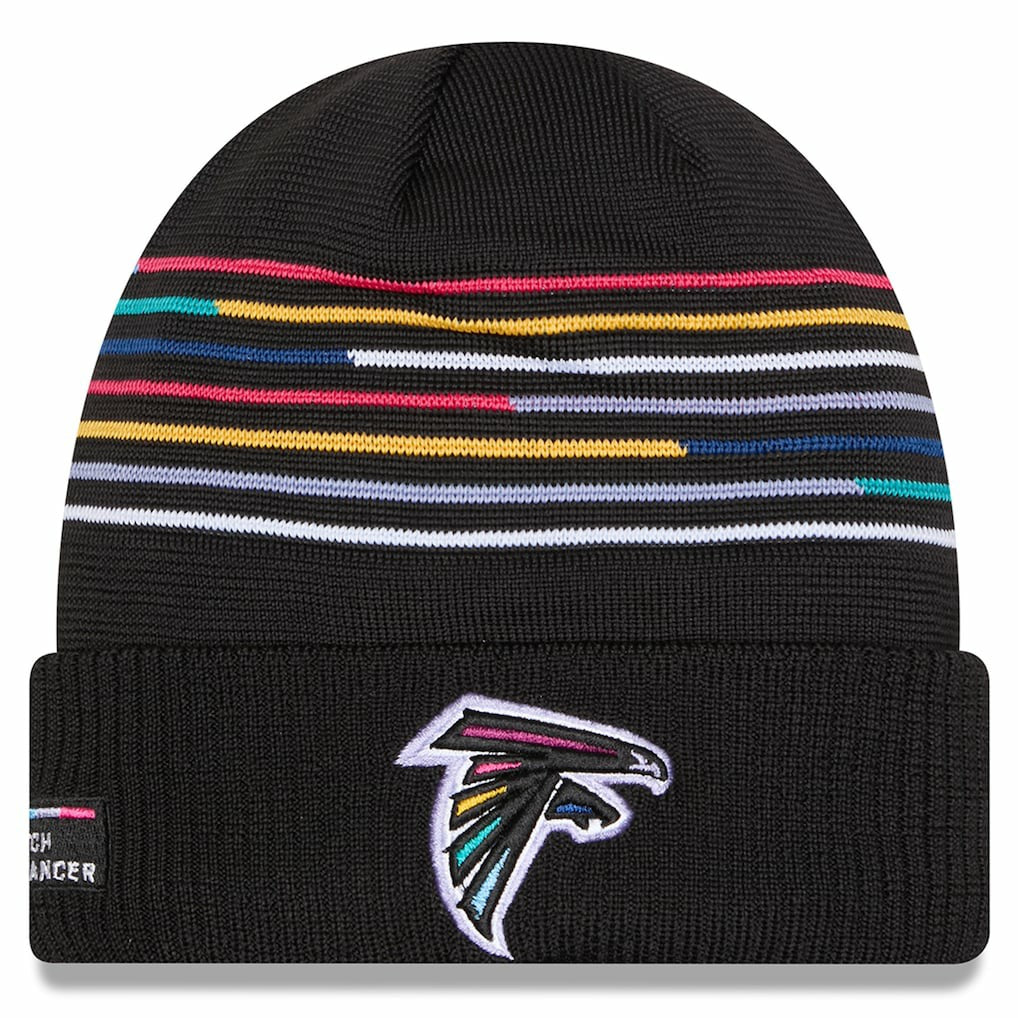 Atlanta Falcons New Era 2025 NFL Crucial Catch Cuffed Knit Hat Black - NFL