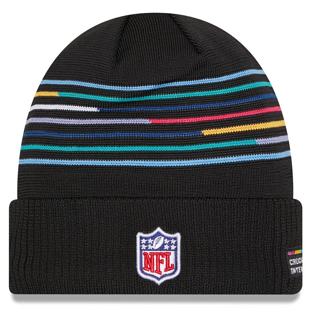 Atlanta Falcons New Era 2025 NFL Crucial Catch Cuffed Knit Hat Black - NFL