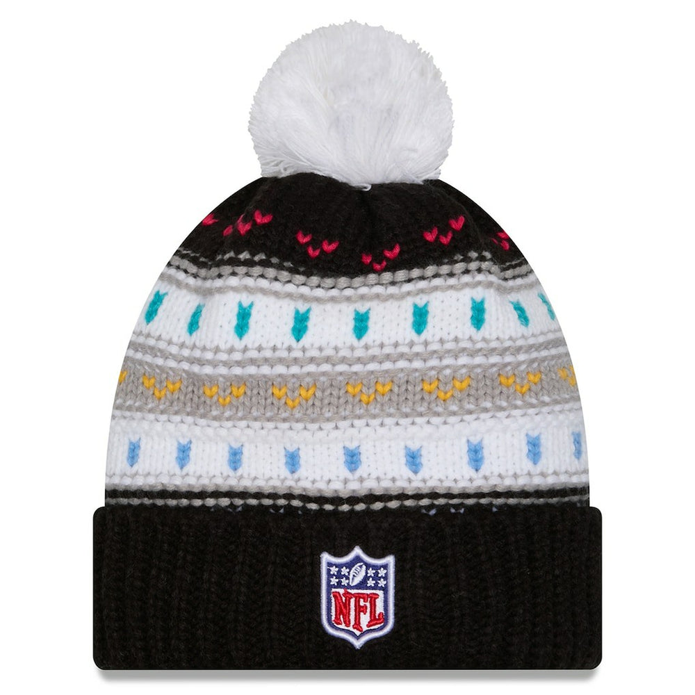 Arizona Cardinals New Era Women's 2025 NFL Crucial Catch Cuffed Knit Hat with Pom Black - NFL