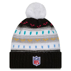 Arizona Cardinals New Era Women's 2025 NFL Crucial Catch Cuffed Knit Hat with Pom Black - NFL