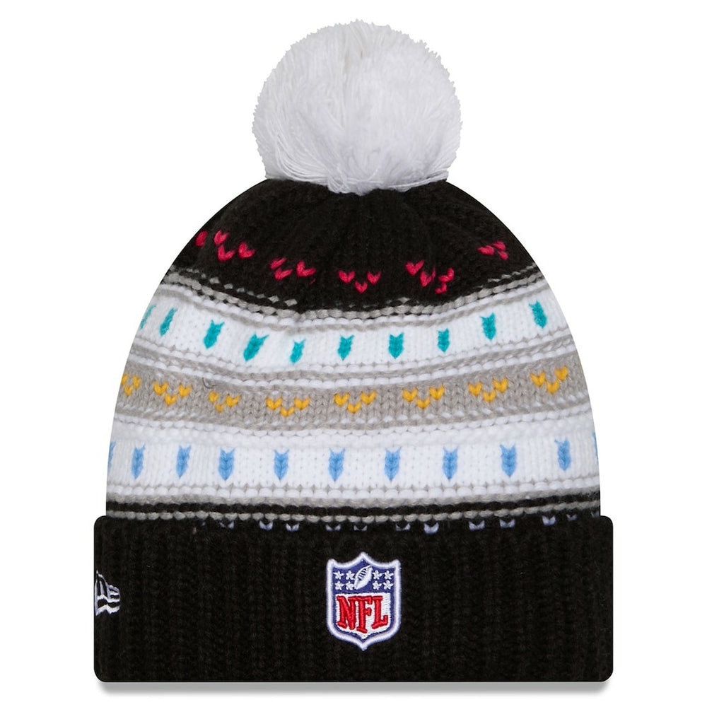 Cincinnati Bengals New Era Women's 2025 NFL Crucial Catch Cuffed Knit Hat with Pom Black - NFL