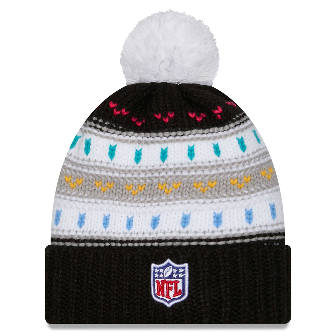 Tennessee Titans New Era Women's 2025 NFL Crucial Catch Cuffed Knit Hat with Pom Black - NFL