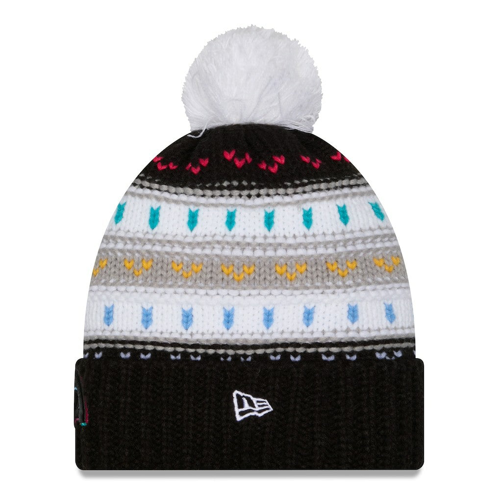 Los Angeles Rams New Era Women's 2025 NFL Crucial Catch Cuffed Knit Hat with Pom Black - NFL