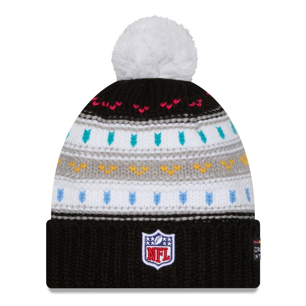 Los Angeles Rams New Era Women's 2025 NFL Crucial Catch Cuffed Knit Hat with Pom Black - NFL