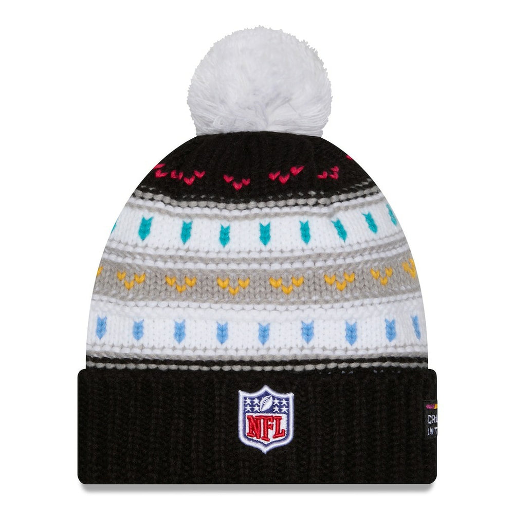 Los Angeles Rams New Era Women's 2025 NFL Crucial Catch Cuffed Knit Hat with Pom Black - NFL